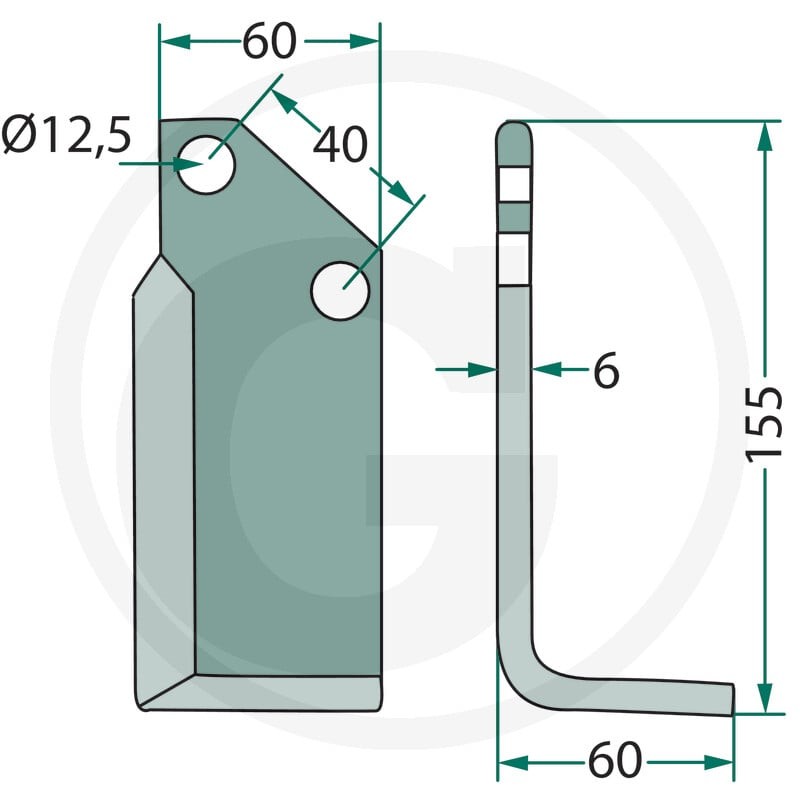 GRANIT Noże kątowe 180BRE-02L - Sklep PoltechParts