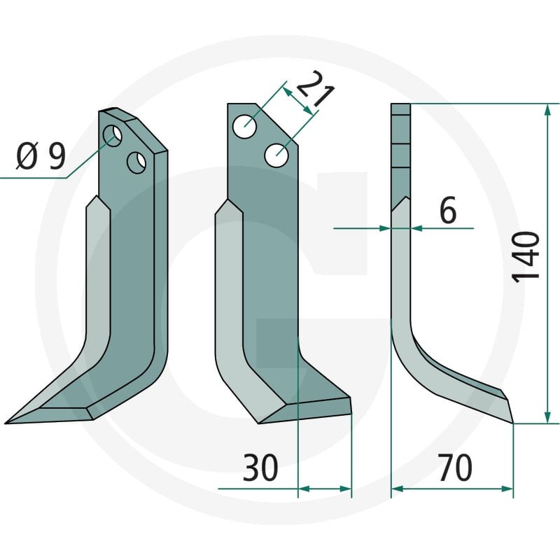 GRANIT Nóż glebogryzarki 180GRI-04L - Sklep PoltechParts