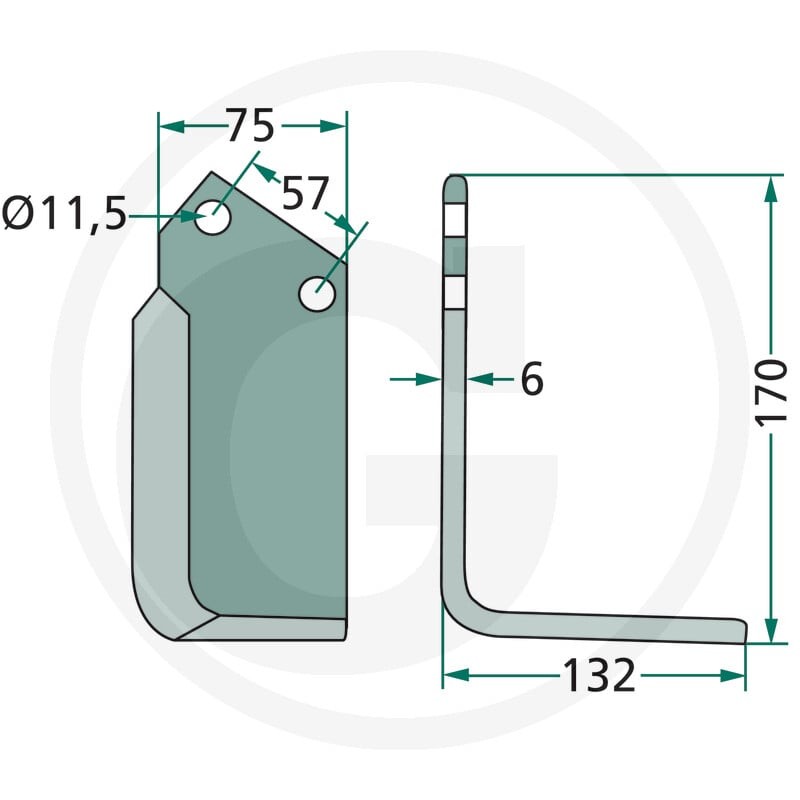 GRANIT Nóż kątowy 180KUH-12L - Sklep PoltechParts
