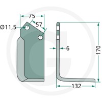 GRANIT Nóż kątowy 180KUH-12L - Sklep PoltechParts