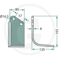 GRANIT Nóż kątowy 180KUH-42R - Sklep PoltechParts