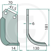 GRANIT Nóż wygięty 180KUH-97L - Sklep PoltechParts