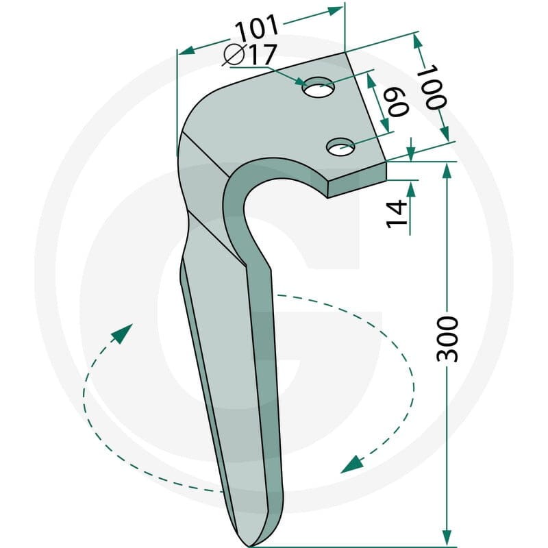 GRANIT Ząb brony aktywnej 180RH-ALP-06L - Sklep PoltechParts
