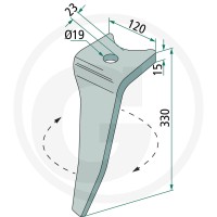 GRANIT Ząb brony aktywnej 180RH-AMA-07R - Sklep PoltechParts