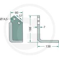 GRANIT Nóż kątowy 180KRO-04L - Sklep PoltechParts