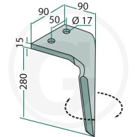 GRANIT Ząb brony aktywnej 180RH-136-R - Sklep PoltechParts