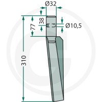 GRANIT Ząb brony aktywnej 180RH-35-L - Sklep PoltechParts
