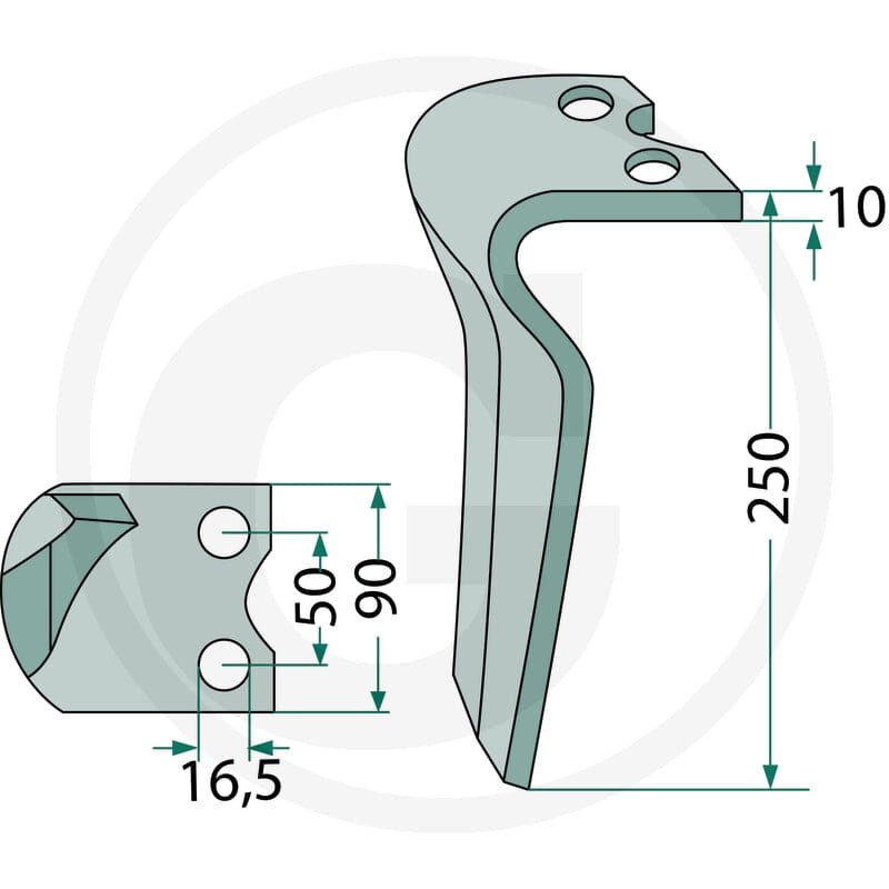 GRANIT Ząb brony aktywnej 180RH-95-R - Sklep PoltechParts
