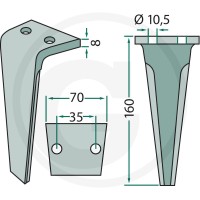 GRANIT Ząb brony aktywnej 180RH-R.O-03 - Sklep PoltechParts