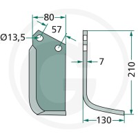 GRANIT Nóż kątowy 180HOW-03R - Sklep PoltechParts