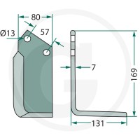 GRANIT Nóż kątowy 180KUH-29L - Sklep PoltechParts