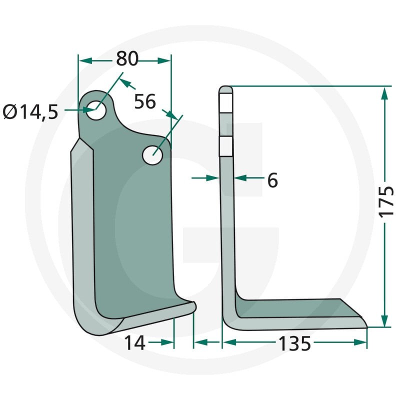 GRANIT Nóż kątowy 180MAS-11L - Sklep PoltechParts