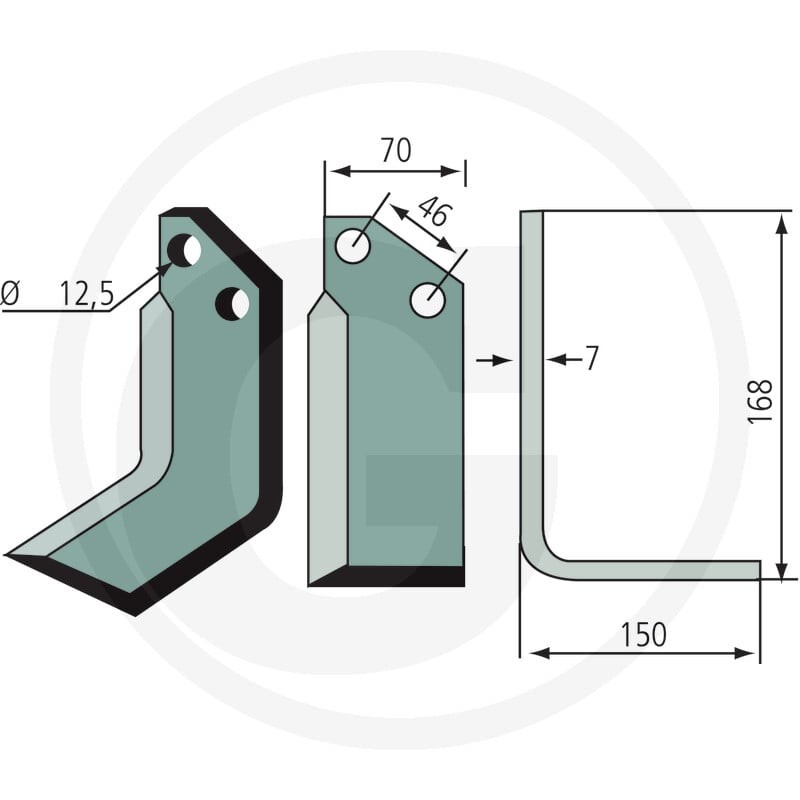 GRANIT Nóż kątowy 180MUR-12R - Sklep PoltechParts