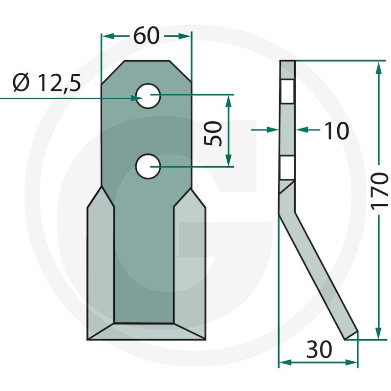 GRANIT Nóż rotacyjny 180PEG-04 - Sklep PoltechParts
