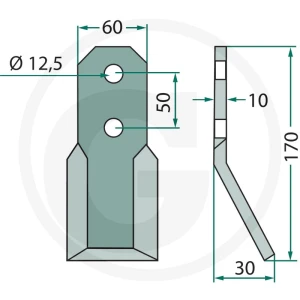 GRANIT Nóż rotacyjny 180PEG-04