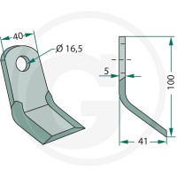 GRANIT Nóż Y 18063-DRG-09 - Sklep PoltechParts