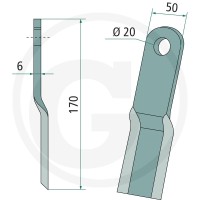 GRANIT Nóż bijakowy 18063-HUM-05 - Sklep PoltechParts
