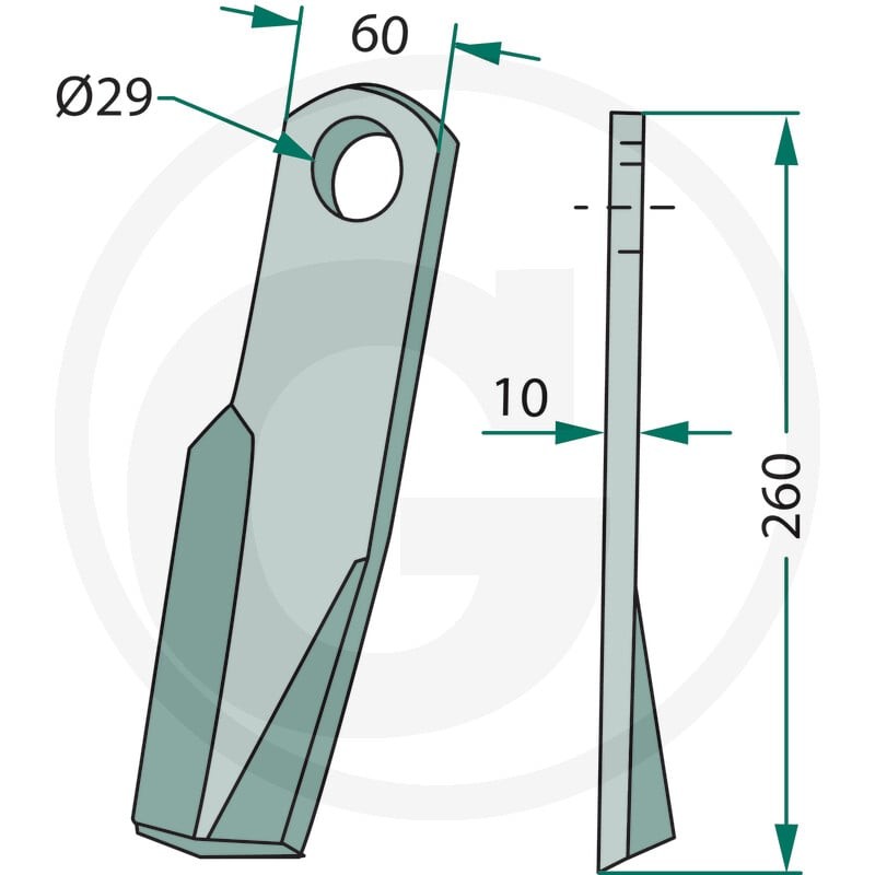 GRANIT Nóż bijakowy 18063-IND-45-L - Sklep PoltechParts