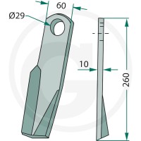 GRANIT Nóż bijakowy 18063-IND-45-L - Sklep PoltechParts