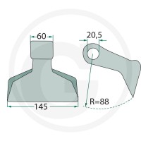 GRANIT Bijak młotkowy 18063-RM-1-20 - Sklep PoltechParts