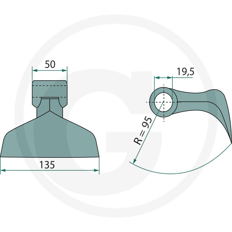 GRANIT Bijak młotkowy 18063-RM-105-19 - Sklep PoltechParts