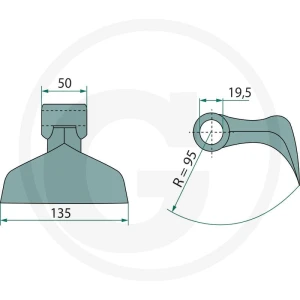 GRANIT Bijak młotkowy 18063-RM-105-19