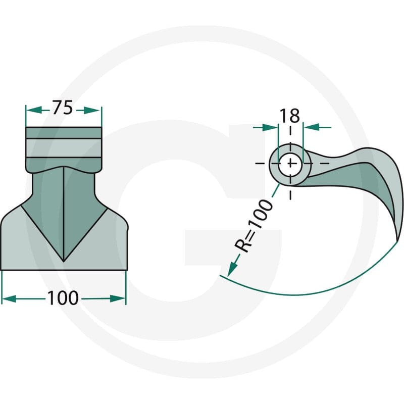 GRANIT Bijak młotkowy 18063-RM-36-18 - Sklep PoltechParts