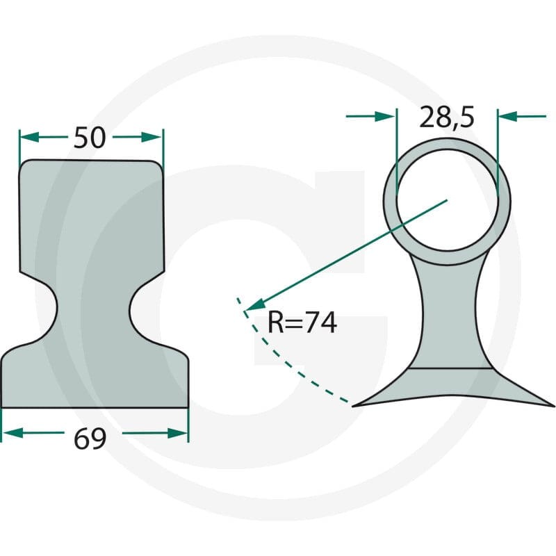 GRANIT Bijak młotkowy 18063-RM-76 - Sklep PoltechParts