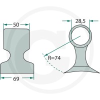 GRANIT Bijak młotkowy 18063-RM-76 - Sklep PoltechParts