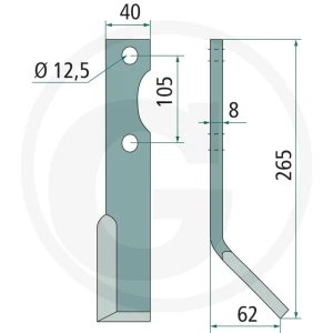 GRANIT Nóż kątowy 180FRG-13L