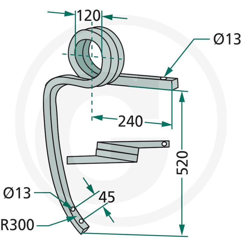GRANIT Słupica kultywatora 180101.304571 - Sklep PoltechParts