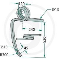 GRANIT Słupica kultywatora 180101.304571 - Sklep PoltechParts