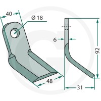 GRANIT Nóż Y 18063-DUEC-02 - Sklep PoltechParts