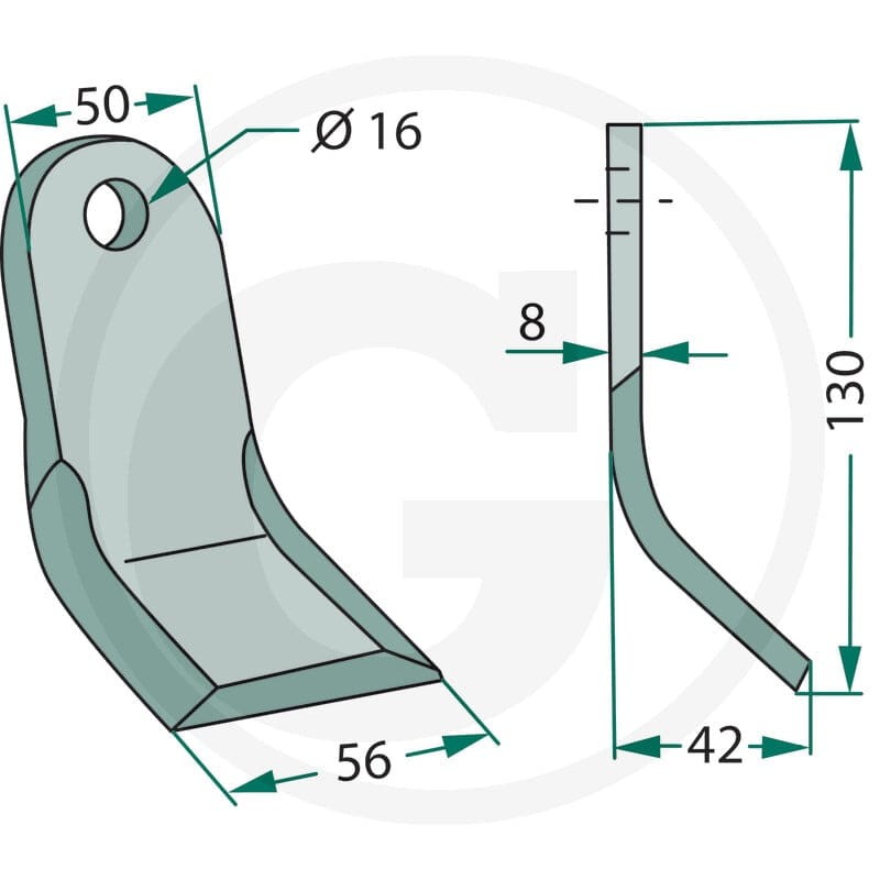 GRANIT Nóż typu Y 18063-FEI-60 - Sklep PoltechParts