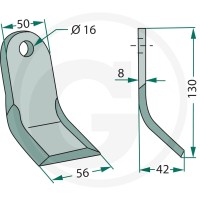 GRANIT Nóż typu Y 18063-FEI-60 - Sklep PoltechParts