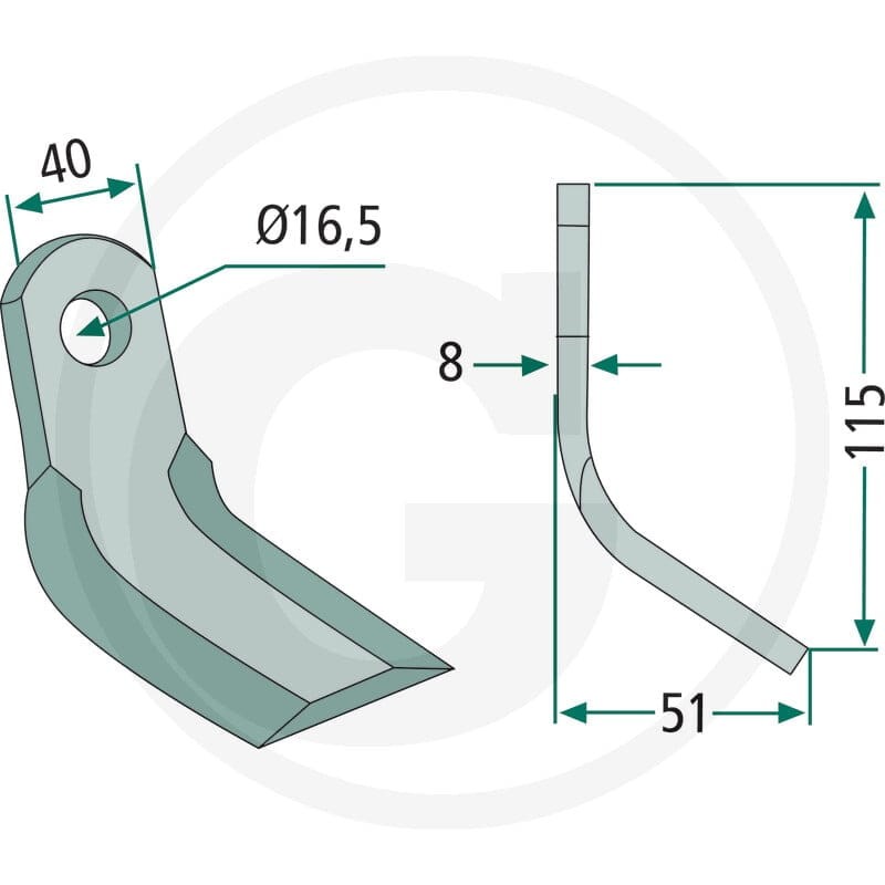 GRANIT Nóż typu Y 18063-FLN-02 - Sklep PoltechParts
