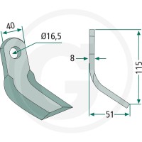 GRANIT Nóż typu Y 18063-FLN-02 - Sklep PoltechParts
