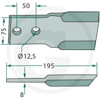 GRANIT Nóż bijakowy 18063-IND-60-R - Sklep PoltechParts