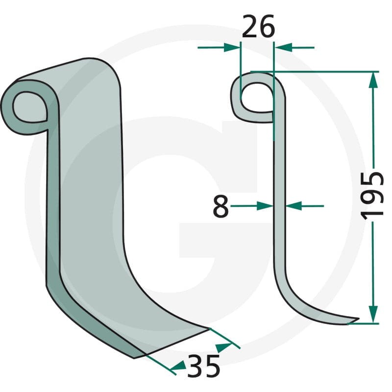 GRANIT Nóż bijakowy 18063-NOB-36 - Sklep PoltechParts