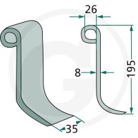 GRANIT Nóż bijakowy 18063-NOB-36 - Sklep PoltechParts