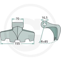 GRANIT Bijak młotkowy 18063-RM-3 - Sklep PoltechParts