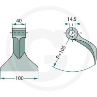 GRANIT Bijak młotkowy 18063-RM-64-14 - Sklep PoltechParts