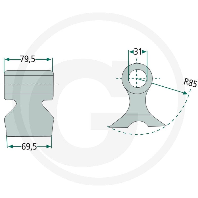 GRANIT Bijak młotkowy 18063-RM-93 - Sklep PoltechParts