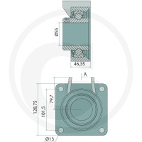 GRANIT Łożysko z kołnierzem 1802200068 - Sklep PoltechParts