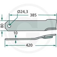 GRANIT Nóż bijakowy 18063-IND-34-AR - Sklep PoltechParts