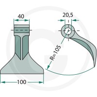 GRANIT Bijak młotkowy 18063-RM-64-20 - Sklep PoltechParts