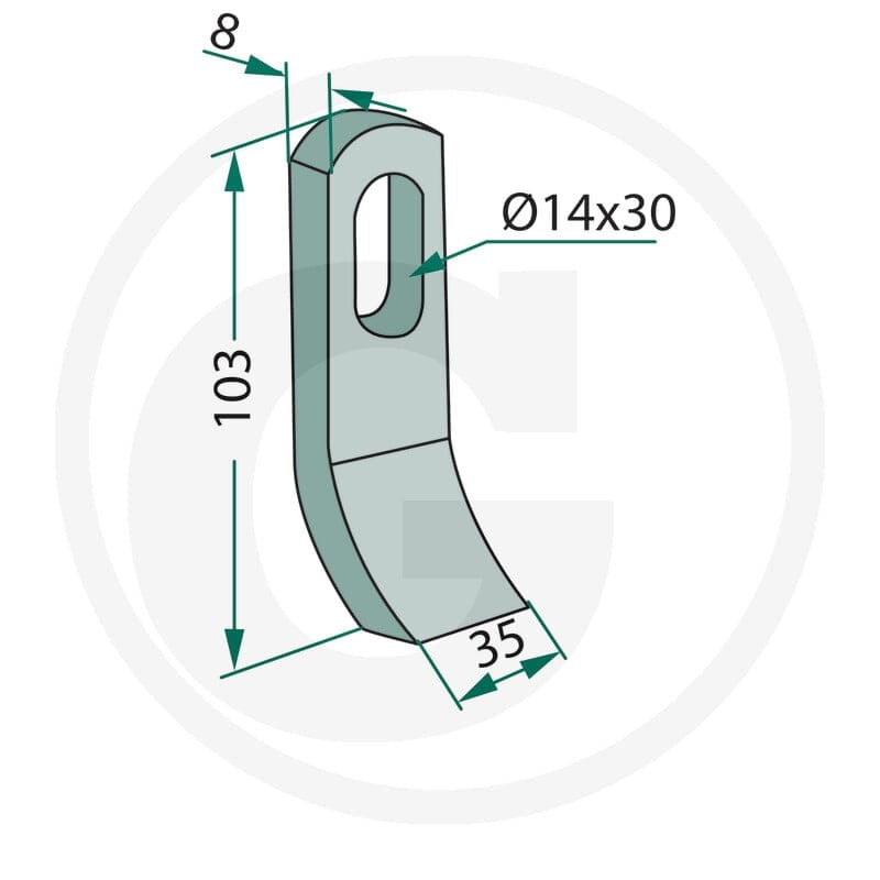 GRANIT Nóż bijakowy 18063-ROU-52 - Sklep PoltechParts
