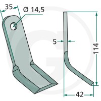 GRANIT Nóż typu Y 18063-AGM-04 - Sklep PoltechParts