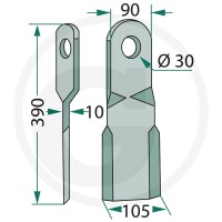 GRANIT Nóż do mulczowania 18063-BAM-01-L - Sklep PoltechParts