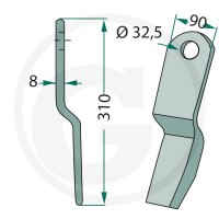 GRANIT Nóż bijakowy 18063-HOW-26 - Sklep PoltechParts